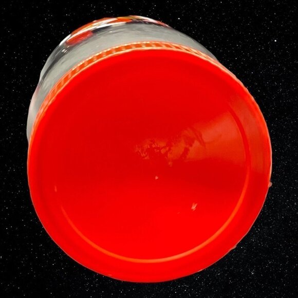 Vintage VMC REIMS Tumbling Santa Christmas Jar Red Screw Top Lid Made in France - Picture 6 of 7